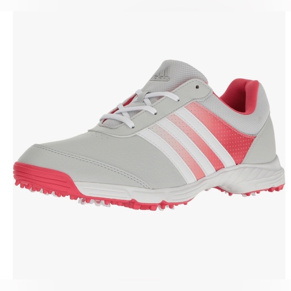 Adidas Tech Response Soft Spike Golf Shoes in Grey Pink Size 8.5 - Picture 1 of 9